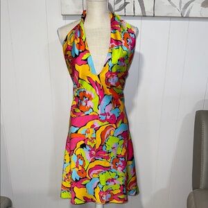 Show Me Your MuMu Vibrant Floral Halter Midi Dress